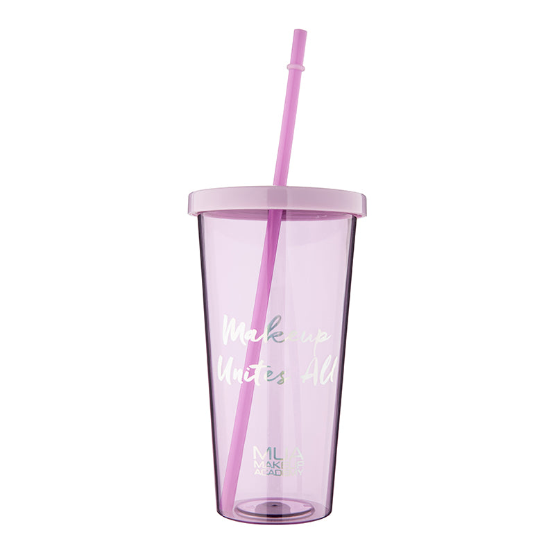 MUA Translucent Lilac Tumbler with Straw